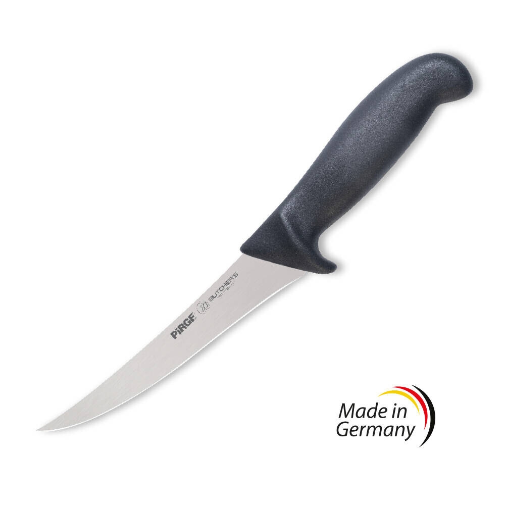 Butcher's Germany Sıyırma Bıçağı Kıvrık Sert 13 cm SİYAH